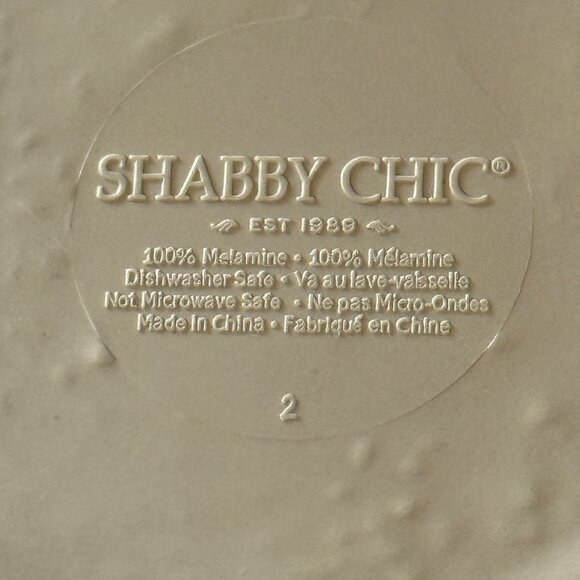 Shabby Chic Brand set of 3 Melamine 2 tone 6 “ bowls #2. 3, 4 not microwave safe - Picture 4 of 6